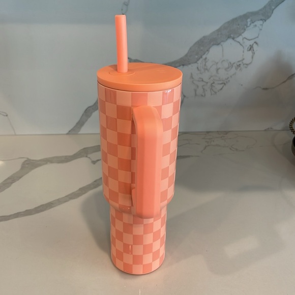 Simple Modern - Tropical Peach Checkmate - 40oz Trek Signature Tumbler - NWT! - Picture 4 of 10